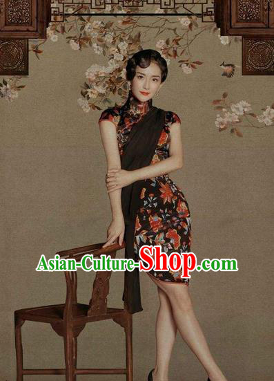 Traditional Chinese Female Costumes Chinese Classic Clothes Chinese Silk Cheongsam Tang Suits Dress for Women