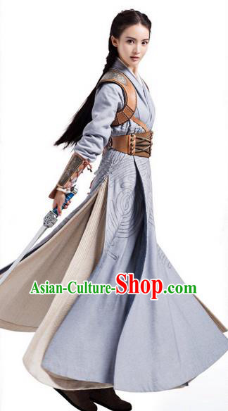 Traditional Ancient Chinese Female Costume, Chinese Ancient Swordswoman Dress, Cosplay Chinese Chivalrous Swordsman Clothing for Women