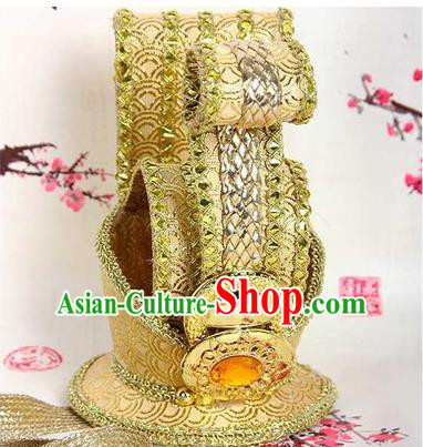 Chinese Wedding Jewelry Accessories, Traditional Emperor Headwear, Emperor Royal Crown, Ancient Chinese Emperor Coronet for Men