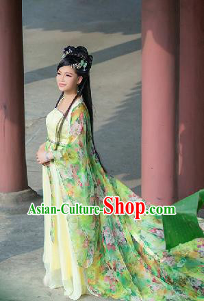 Traditional Ancient Chinese Imperial Emperess Costume, Chinese Tang Dynasty Palace Lady Dress, Cosplay Chinese Princess Printing Ru Skirt Clothing for Women