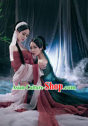 Traditional Ancient Chinese Swordswoman Costume, Chinese Song Dynasty Fairy Dress, Cosplay Game Character Chinese Peri Princess Clothing for Women