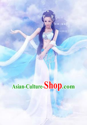 Traditional Ancient Chinese Flying Imperial Consort Costume, Chinese Han Dynasty Flying Lady Dress, Cosplay Chinese Fairy Imperial Concubine Clothing Hanfu for Women