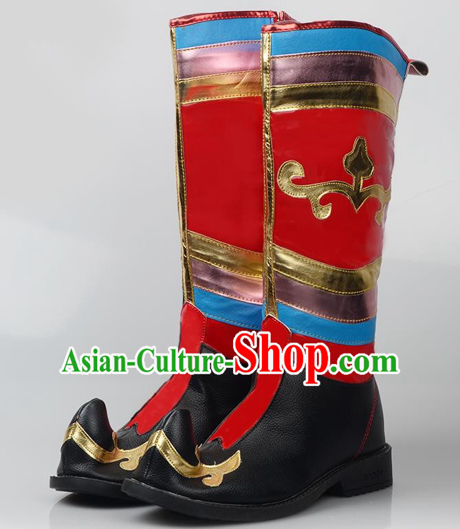 Traditional Chinese Minority Mongol Nationality Ethnic Minorities Mongolian Boots Mongolian Boots Tanks Boots for Women