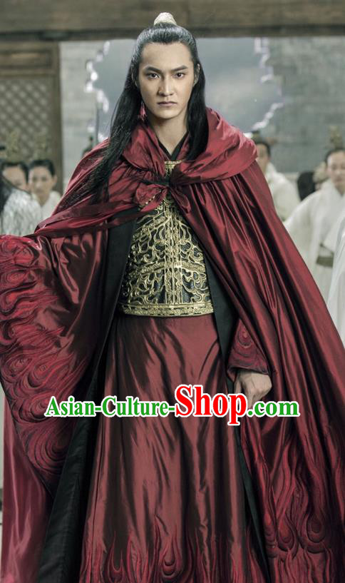 Traditional Ancient Chinese Elegant Swordsman Costume, Chinese Ancient Nobility Warrior General Corselet Dress, Cosplay Chinese Emprise Film Sword Master Chivalrous Expert Chinese Ming Dynasty Kawaler Hanfu Clothing for Men