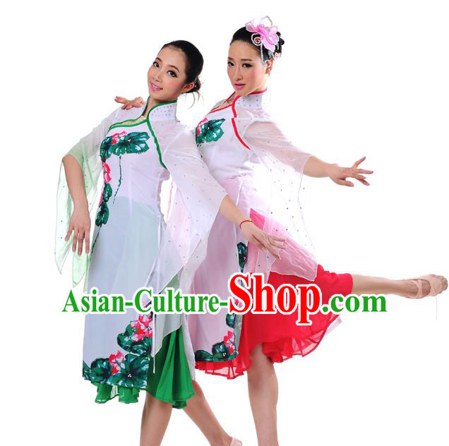 Traditional Chinese Classical Dance Yangge Fan Dancing Costume, Folk Dance Yangko Costume For Women
