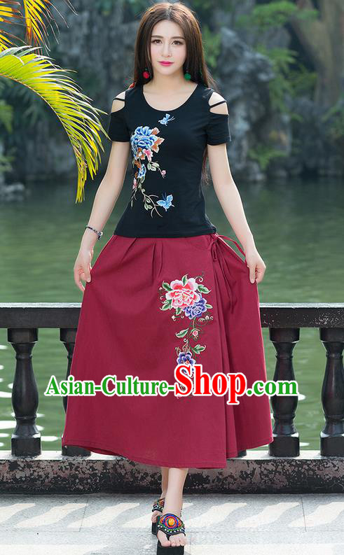 Traditional Ancient Chinese Young Women Cheongsam Dress Republic of China Tangsuit Stand Collar Blouse Dress Tang Suit Clothing for Women