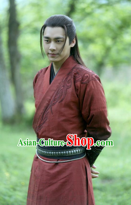 Traditional Ancient Chinese Elegant Swordsman Costume, Chinese Jiang hu Taoist Knight-errant Dress, Cosplay Chinese Television Drama Jade Dynasty Qing Yun Faction Childe Hanfu Embroidery Clothing for Men