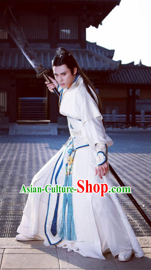 Traditional Ancient Chinese Elegant General Costume, Chinese Nobility Childe Dress, Cosplay Chinese Television Drama Alegend Of Pringess Lanling Swordsman Chinese Northern Dynasty Prince Hanfu Clothing for Men
