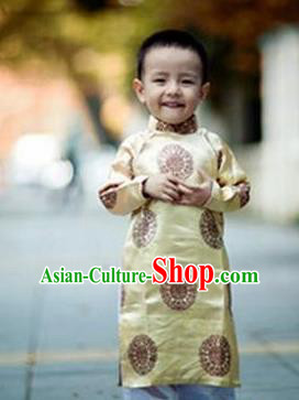 Top Grade Asian Vietnamese Traditional Costumes, Vietnam National Boys Ao Dai Dress, Vietnam Children Clothing