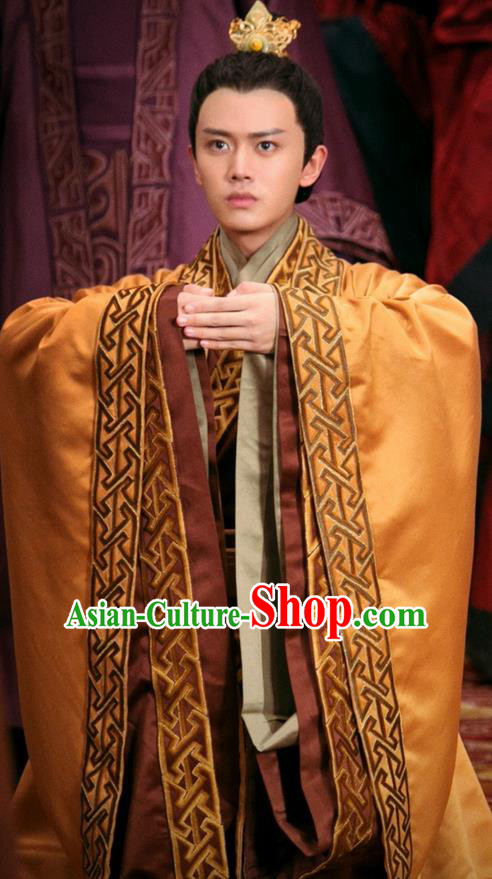 Traditional Chinese Ancient Prince Costumes and Handmade Headwear Complete Set, The Glory of Tang Dynasty Nobility Infante Clothing for Men
