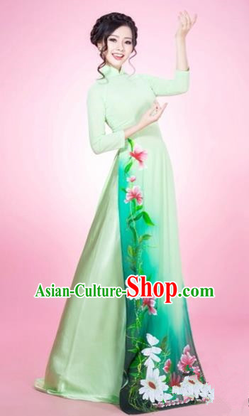 Vietnamese Trational Dress Vietnam Ao Dai Cheongsam Clothing
