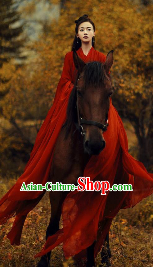 Traditional Chinese Ancient Shang Dynasty Princess Costume and Headwear, China Mythology Television Zhao Ge Ancient Swordsman Clothing Complete Set for Women
