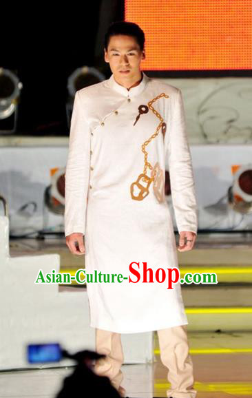 Traditional Top Grade Asian Vietnamese Costumes, Vietnam National Bridegroom Clothing for Men