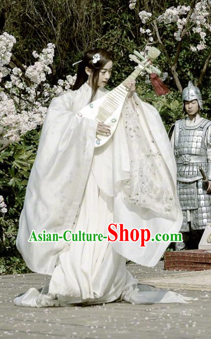 Traditional Chinese Ancient Shang Dynasty Palace Princess Costume, China Mythology Television Zhao Ge Ancient Female Entertainer Dance Clothing and Headwear Complete Set