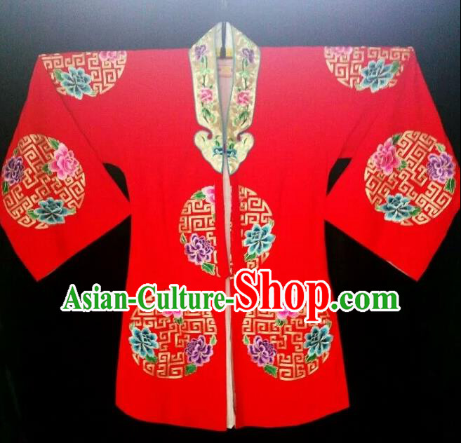 Traditional Chinese Peking Opera Costumes, China Beijing Opera High-grade Embroidered Mission Flower Wearing Ming Dynasty Ceremonial Robe for Women