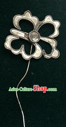 Traditional Chinese Ancient Classical Miao Silver Handmade Hair Accessories Little Flower Hairpin Hair Fascinators for Women
