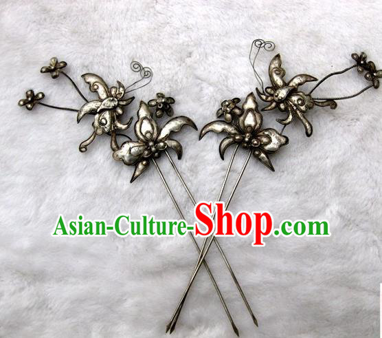 Traditional Chinese Ancient Classical Handmade Love of Butterfly Hairpin Jewelry Accessories Hanfu Palace Combs and Sticks for Women