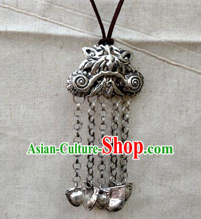 Traditional Handmade Chinese Ancient Classical Accessories Miao Nationality Long Tassel Pendant Pendent for Women