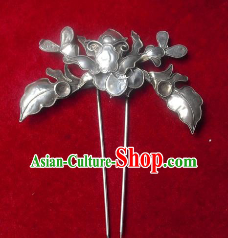 Traditional Handmade Chinese Ancient Classical Hair Accessories Barrettes, Palace Lady Flower Hairpin Step Shake Hair Sticks for Women