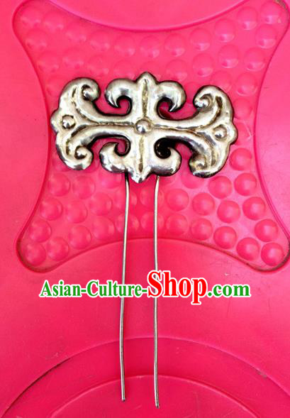 Traditional Handmade Chinese Ancient Classical Hanfu Hair Accessories Barrettes Miao Sliver Hairpins, Hair Sticks Hair Fascinators Hairpins for Women