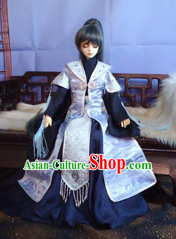 Traditional Ancient Royal Highness Costumes Complete Set, China Ancient Cosplay Swordsman Clothing Chivalrous Expert Robe for Men for Kids
