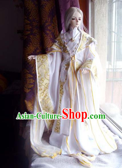 Top Grade Traditional China Ancient Cosplay Prince Swordsman Costumes, China Ancient Taoist Master Hanfu Clothing for Men for Kids