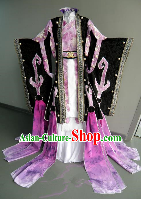 Top Grade Traditional China Ancient Cosplay Princess Costumes, China Ancient Palace Lady Fairy Embroidery Robe Dress Clothing for Women