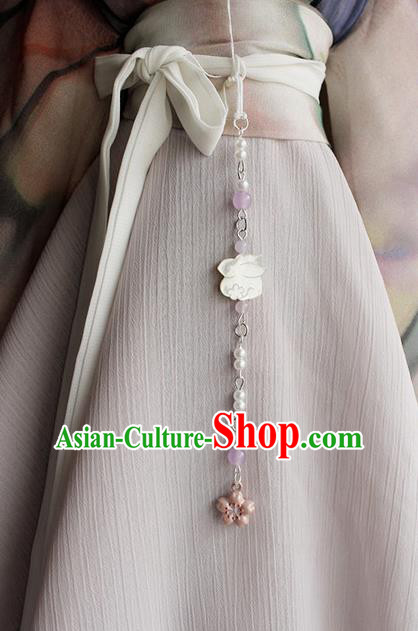 Top Grade Traditional China Ancient Palace Princess Jade Accessories Pendant, China Ancient Swordsman Tassel Waist Pendant