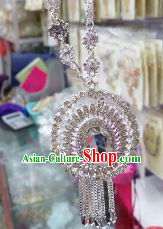 Traditional Thailand Ancient Handmade Jewelry Accessories, Traditional Thai China Dai Nationality Crystal Necklace for Women