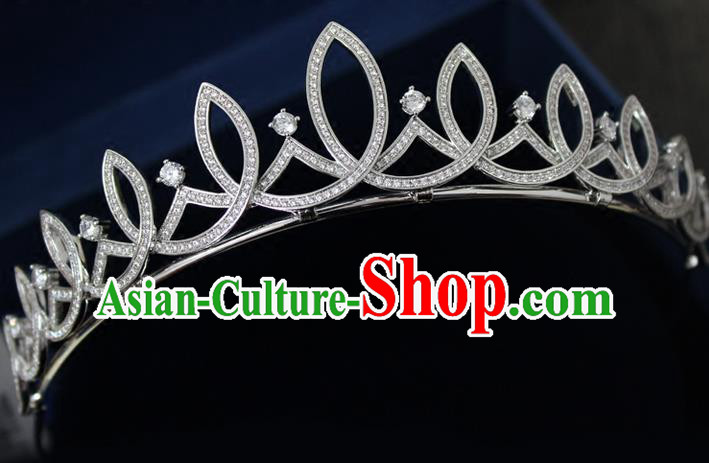 Top Grade Handmade Wedding Bride Hair Accessories Crystal Headwear, Traditional Baroque Royal Crown Wedding Headpiece for Women