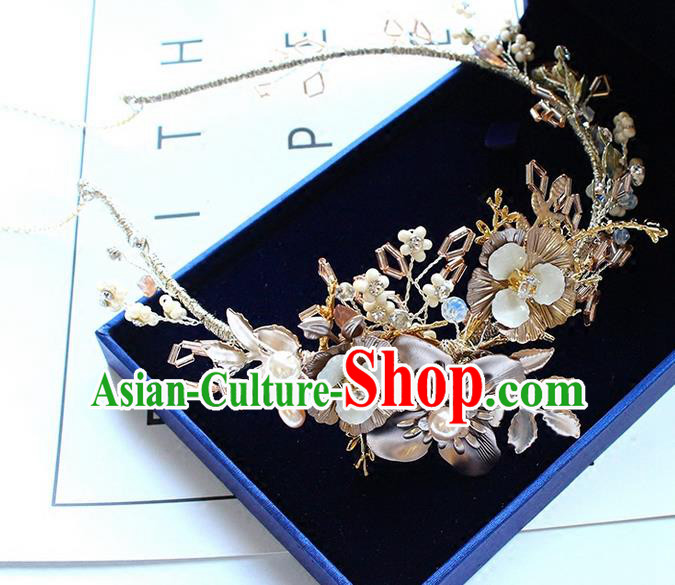 Top Grade Handmade Wedding Bride Hair Accessories Beads Flowers Headwear, Traditional Princess Baroque Hair Stick Headpiece for Women