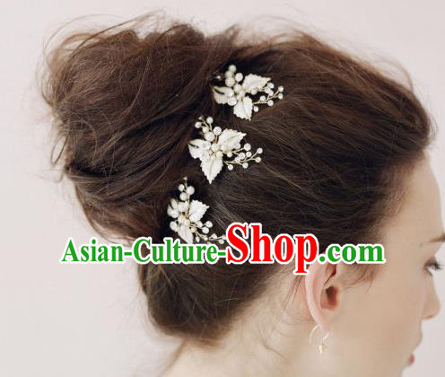 Top Grade Handmade Wedding Bride Hair Accessories Hair Stick, Traditional Princess Baroque Hair Clips Butterfly Headpiece for Women