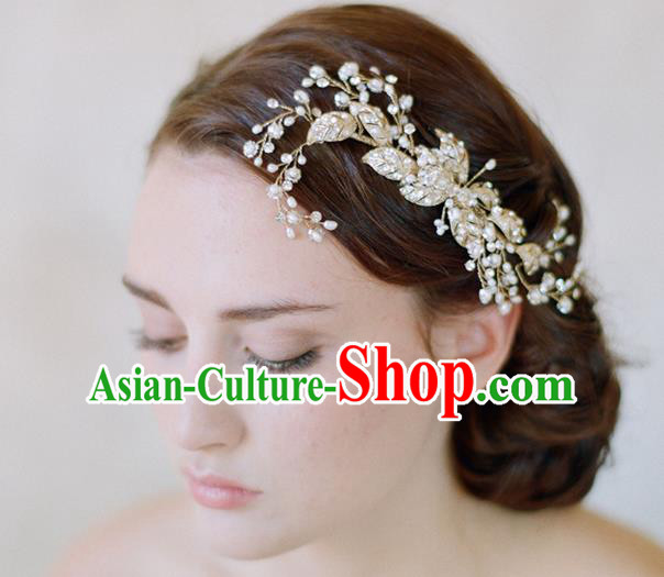 Top Grade Handmade Wedding Bride Hair Accessories Crystal Headband, Traditional Princess Baroque Hair Clips Headpiece Hair Combs for Women