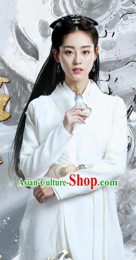 Traditional Ancient Chinese Nobility Lady Costume and Handmade Headpiece Complete Set, Elegant Hanfu Clothing Chinese Princess Dress Clothing