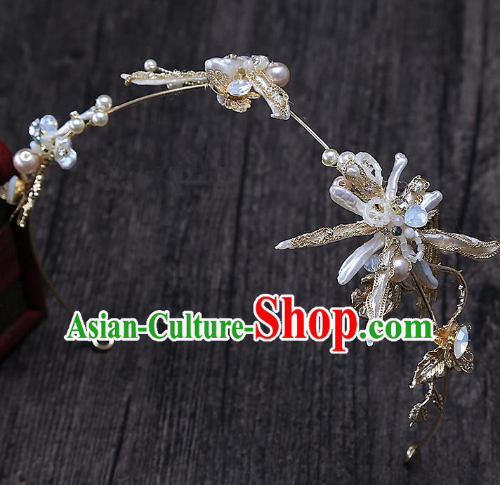 Top Grade Handmade Wedding Hair Accessories Bride Hair Clasp, Traditional Baroque Princess Crystal Headband Headpiece for Women