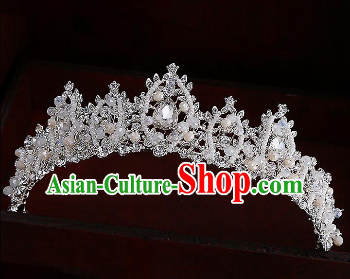 Top Grade Handmade Wedding Hair Accessories Bride Princess Crystal Imperial Crown, Traditional Baroque Royal Crown Wedding Headwear for Women