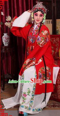 Traditional Chinese Beijing Opera Young Lady Wedding Clothing, China Peking Opera Hua Tan Robe Opera Bride Costumes