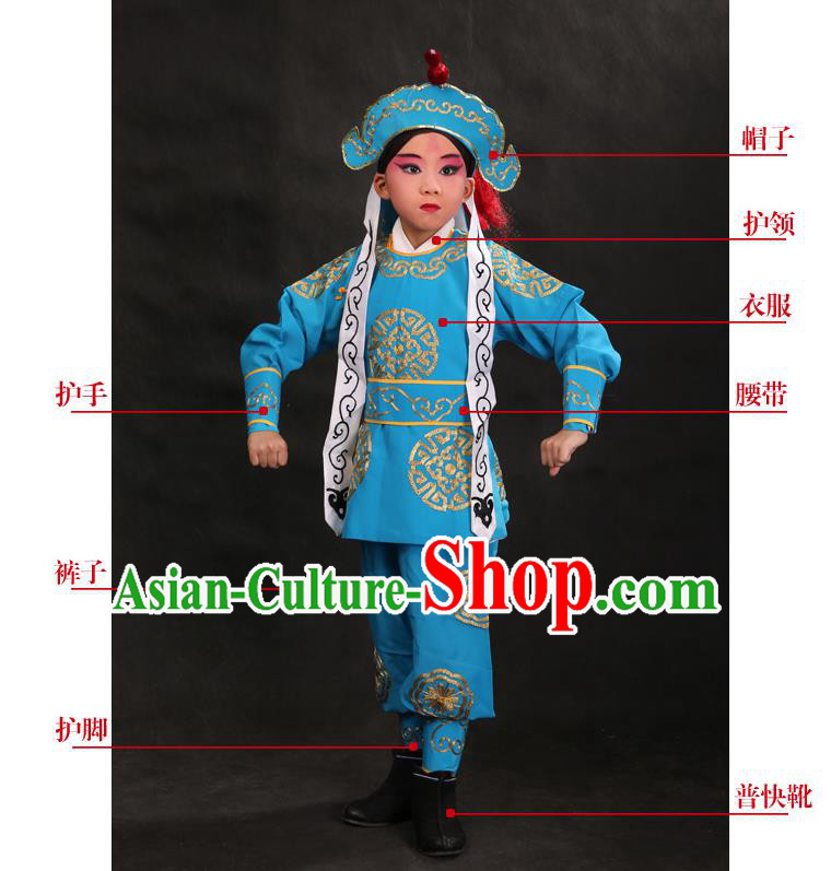 China Peking Opera Gifted Youth Man Costume Embroidered Robe Opera Costumes