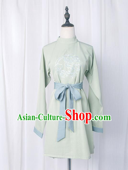 Traditional Chinese Ming Dynasty Young Lady Costume, Elegant Hanfu Clothing Embroidered Robe, Chinese Ancient Imperial Bodyguard Clothing for Women