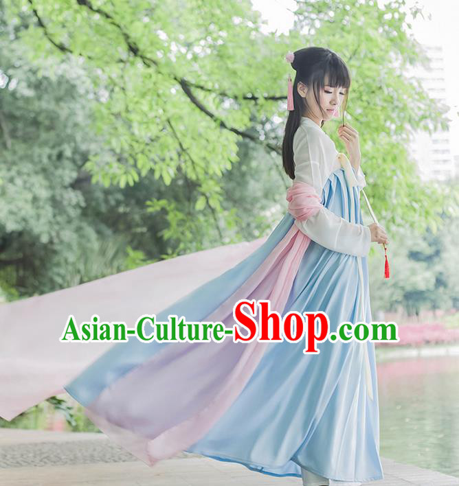Traditional Chinese Tang Dynasty Palace Princess Costume, Elegant Hanfu Clothing On Ru Under Slip Skirt, Chinese Ancient Princess Clothing for Women