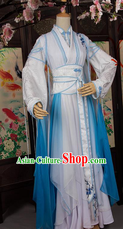 Traditional Chinese Han Dynasty Nobility Lady Costume, Elegant Hanfu Cosplay Imperial Princess Clothing Ancient Chinese Swordswoman Dress for Women