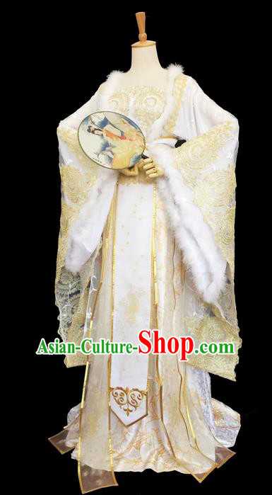 Traditional Chinese Tang Dynasty Palace Lady Costume, Elegant Hanfu Clothing, Chinese Ancient Imperial Consort Embroidered Dress for Women