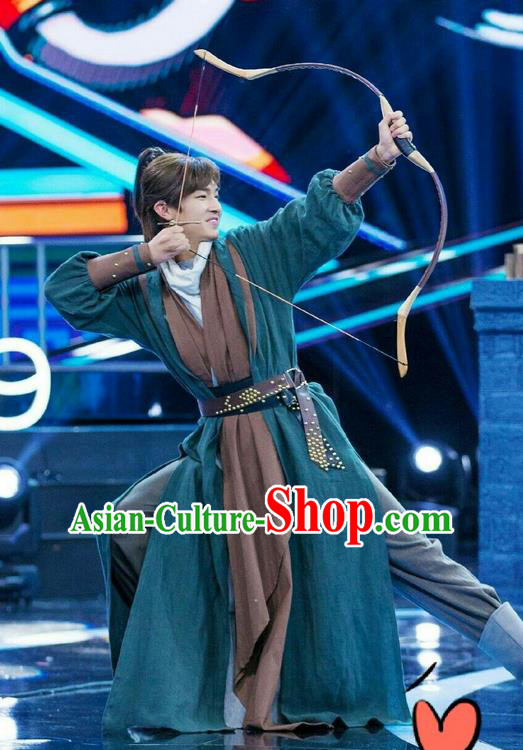 Traditional Ancient Chinese Young Hero Costume, The Legend of the Condor Heroes Chinese Song Dynasty Swordsman Clothing for Men