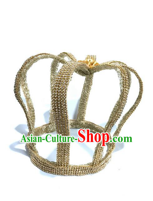 Top Grade Deluxe Baroque Royal Crown Hair Accessories, Halloween Brazilian Carnival Occasions Model Show Handmade Hair Clasp Headwear for Women