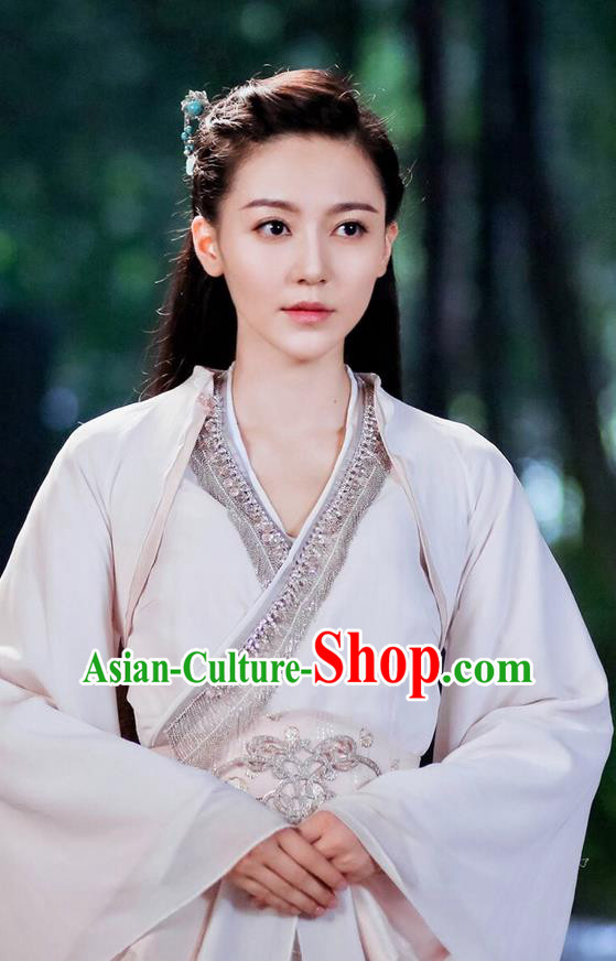 Traditional Ancient Chinese Princess Costume and Headpiece Complete Set, Princess Agents Chinese Southern and Northern Imperial Lady Embroidered Elegant Dress Clothing