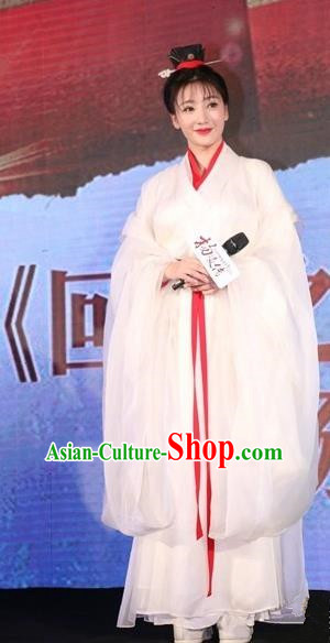 Traditional Ancient Chinese Nobility Lady Dance Costume and Headpiece Complete Set, Chinese Jin Dynasty Imperial Princess Wide Sleeve Dress Clothing for Women