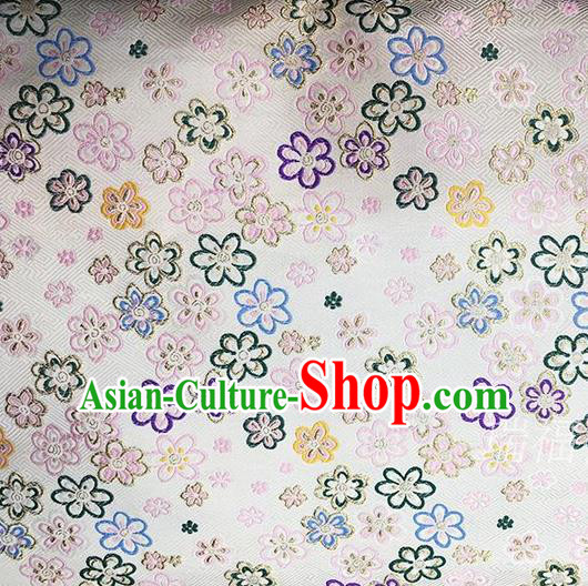 Traditional Asian Chinese Handmade Embroidery Flowers Kimono Silk Tapestry Fabric Drapery, Top Grade Nanjing Brocade Cheongsam Cloth Material