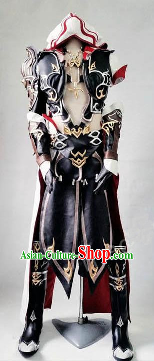 Asian Chinese Traditional Cospaly Costume Customization Ming Dynasty Knight-errant Embroidered Costume, China Elegant Hanfu Female General Clothing for Women