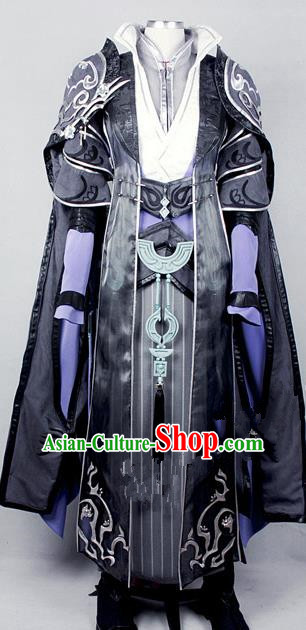 Asian Chinese Traditional Cospaly Costume Customization Kawaler Costume, China Elegant Hanfu Swordsman Clothing for Men