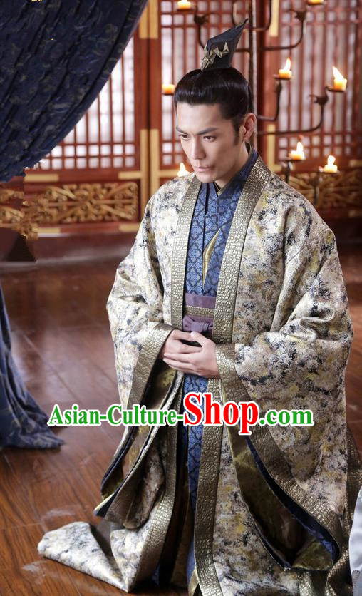 Asian Chinese Traditional Ancient Minister Costume, Lost Love In Times China Northern and Southern Dynasties High-ranking Official Prince Robe Clothing